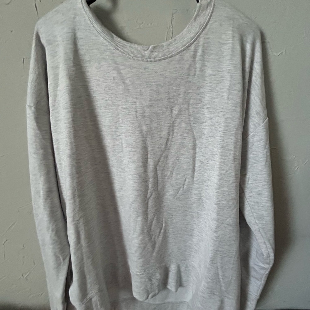 Athleta Light Gray Crewneck Sweatshirt